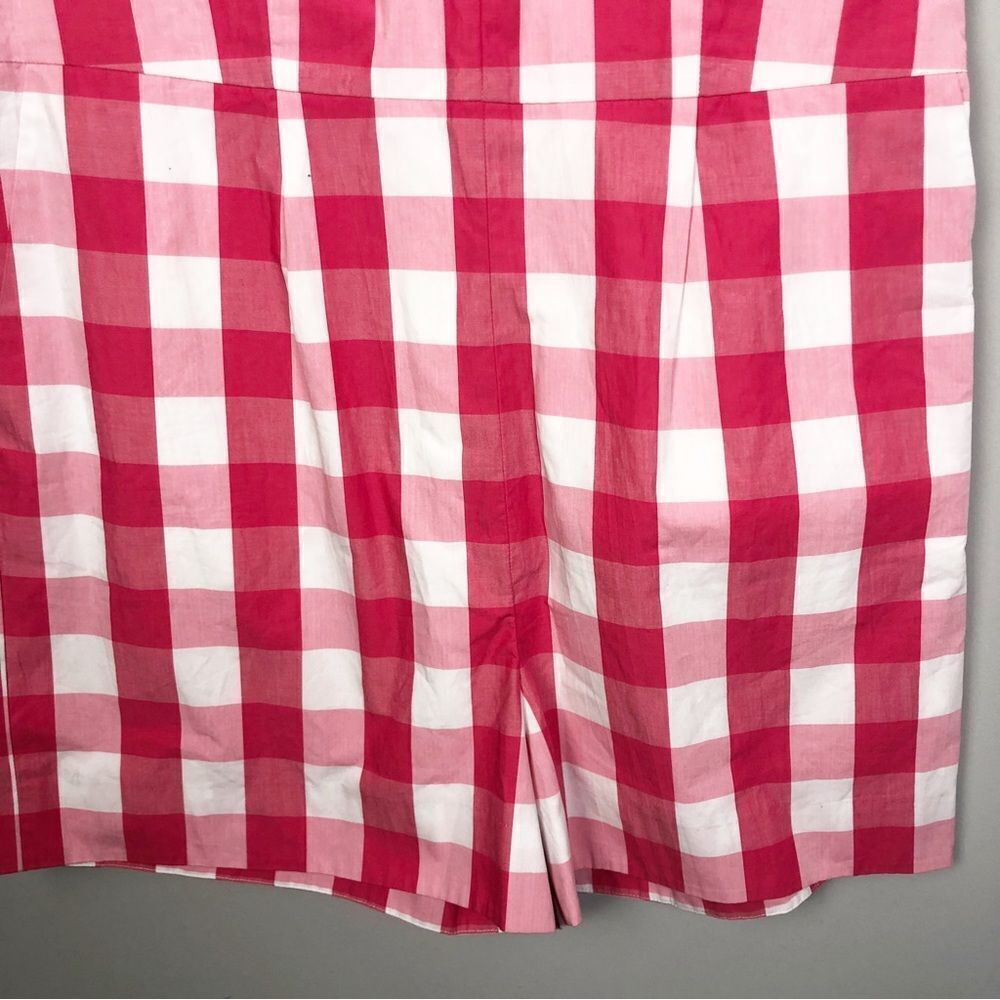 DRAPER JAMES | NEW Melrose Romper in Parton Check Pink White Women’s Size 10 - Picture 5 of 14